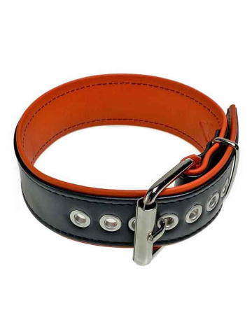 Bizeps-Band Oberarmband mit Schließe - orangene Paspel  2