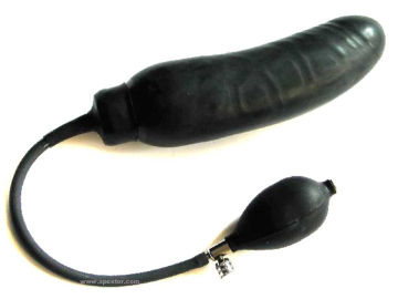 Blow-Up Dildo Größe L - schwarz + Schaumkern  2