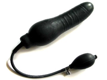 Blow-Up Dildo Größe XL - schwarz + Schaumkern  2