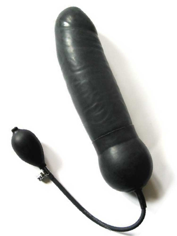 Blow-Up Dildo GARGANTULA - 33cm schwarz + Schaumkern  2