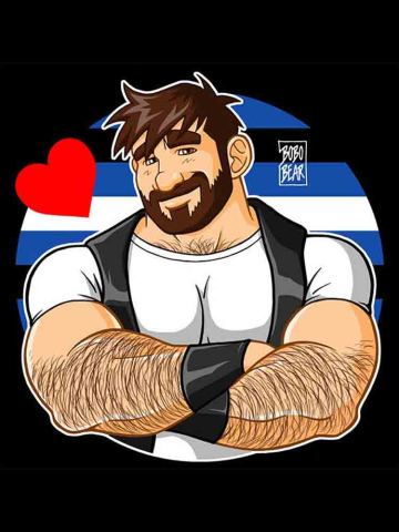BOBO BEAR T-Shirt - Adam likes Leather Pride  2