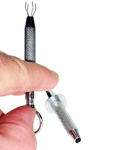 Brustwarzen-Federstift mit Kette  2