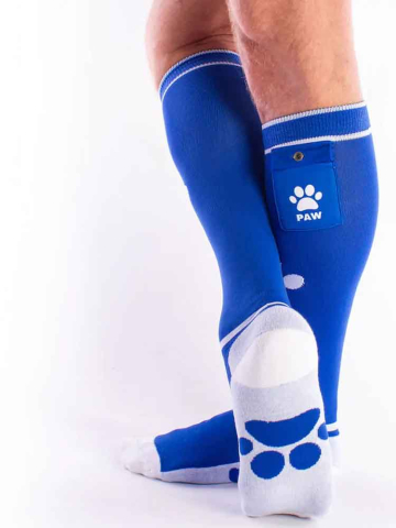 BRUTUS Party Socken mit Tasche blau-weiss  2