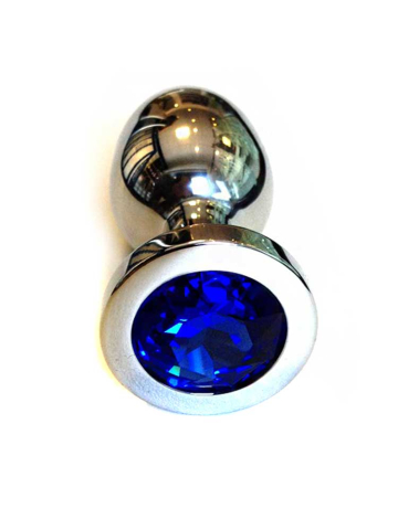 Edelstahlplug mit Kristall BLAU  2