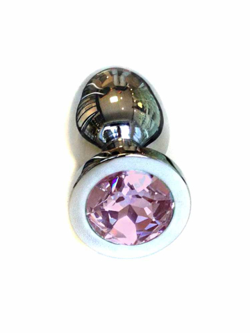 Edelstahlplug mit Kristall ROSA  2