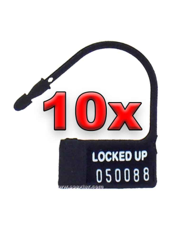 Einweg-Schlösser schwarz 10 Stück  2