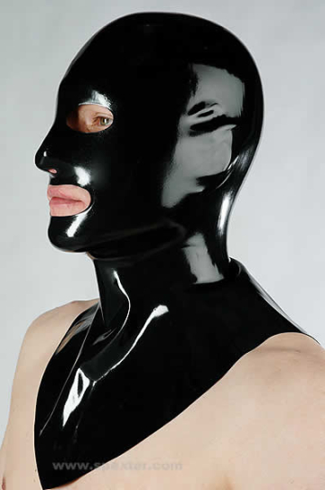 Gummi-Maske MIT Augen- und Mund-Öffnung + Kragen  2