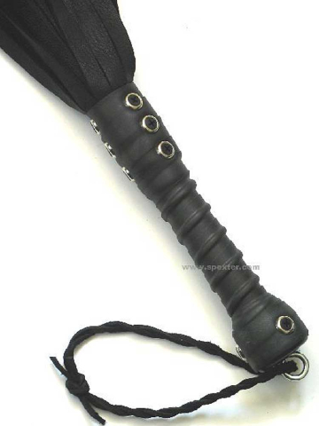 Flogger 30 Riemen 55cm Hirsch SCHWARZ  2