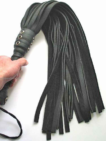 Flogger 30 Riemen 76cm Rind SCHWARZ  2