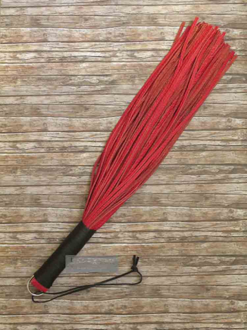 Flogger aus Riemen SCHWER / HEAVY - rot  2