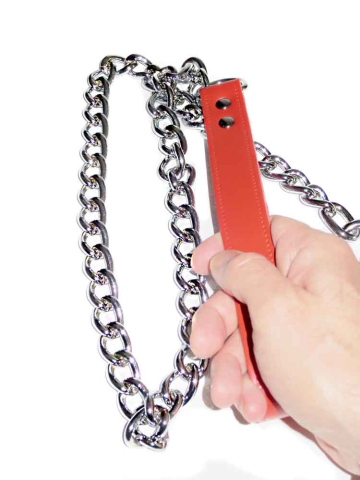 Führungskette kräftig mit roter Handschlaufe  2