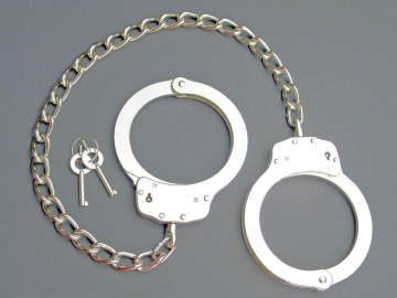 Fußschellen silber mit Kette  2