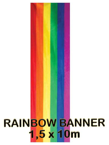 Gay Pride Regenbogen Flagge-Banner 1,5x10 Meter  2