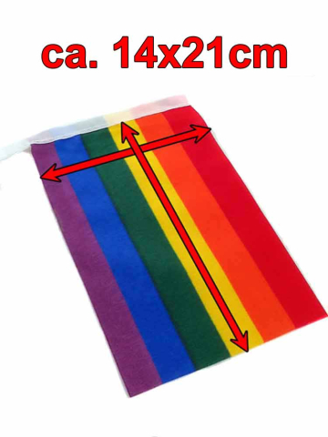 Gay Pride Regenbogen Flaggenkette 14x21cm  2