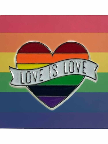 Gay Pride Regenbogen Anstecker Pin LOVE IS LOVE  2