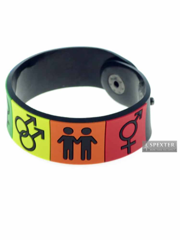 Gay Pride Armband mit Piktogrammen  2