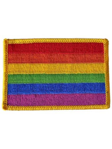 Gay Pride Aufnäher rechteckig  2
