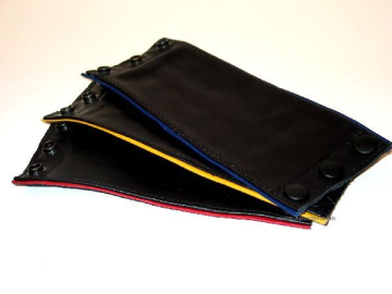 Arm-Geldbeutel, 2 schmale Streifen GELB  2