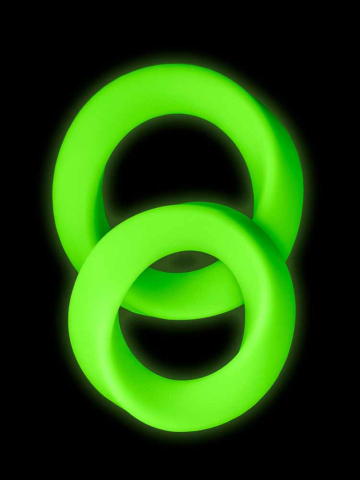 GLOW IN THE DARK Silikon Cockring Set  2