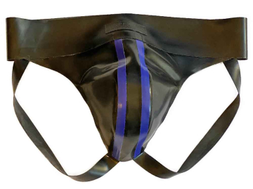 Gummi-Jock-Strap SPEXTER - zwei blauen Streifen  2