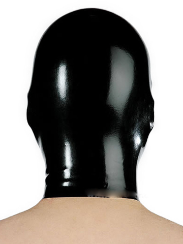 Gummi-Maske MIT Mundöffnung - schwarz  2