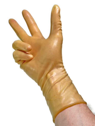 Gummi-Handschuhe - kurz - semitransparent  2