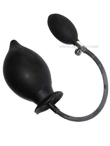 Blow-Up Butt Plug Größe M - schwarz + Schaumkern  2