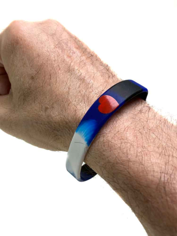 Leather Pride Silikon Armband Farbverlauf  2