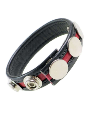 Leder-Cockring roter Streifen  2