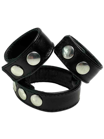 Leder Dreifach-Cockring  2