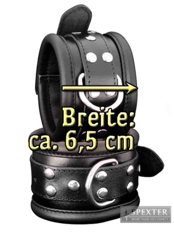 Leder-Fussfessel, schwarz - 6,5cm  2