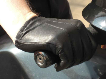 Leder-Handschuhe DELUXE POLICE CLASSIC SCHWARZ  2