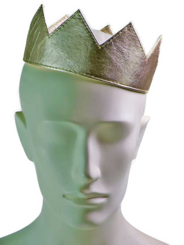 Leder-Krone für Kings and Queens - gold  2