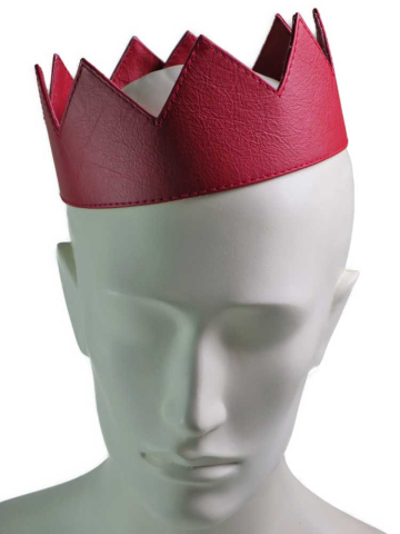 Leder-Krone für Kings and Queens - rot  2