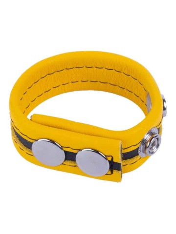 Leder-Cockring TIPPY gelb-schwarz  2