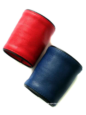 Leder-Handgelenk-Geldbeutel 8cm breit BLAU  2