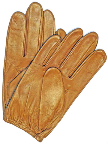 Leder-Handschuhe DELUXE POLICE GLATT HELLBRAUN  2