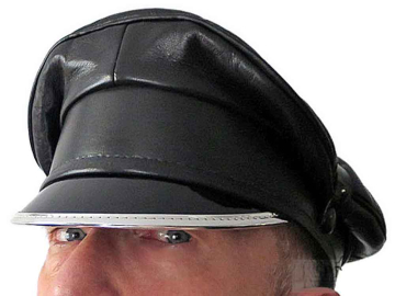 Leder-Kappe SPEXTER CLASSIC-CAP silber  2