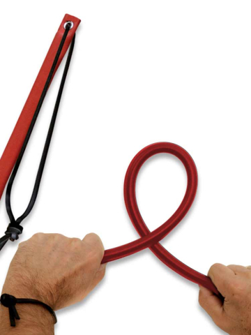 Lederrohrstock rot flexibel 60cm  2