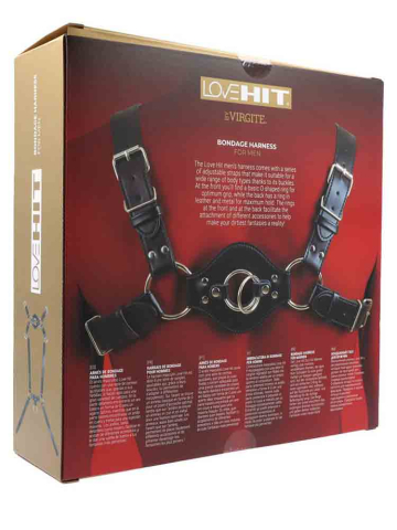 LOVEHIT Oberkörper-Harness Backside Vegan schwarz  2