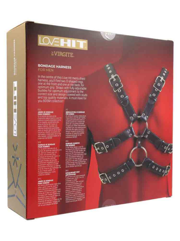 LOVEHIT Oberkörper-Harness 6 Schließen Vegan schwarz  2