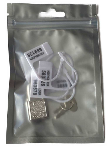 Man Cage Schloss und Einweg-Schlösser weiss  2