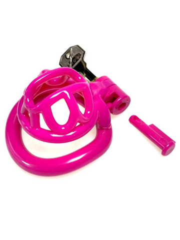 Kunststoff Keuschheitskäfig MINI Pink  2