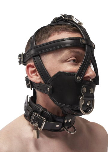 Mister B Leder Extreme Muzzle Kopfharness  2