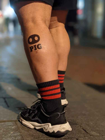 Mister B Temporary Tattoo PIG  2
