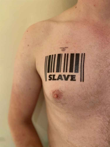 Mister B Temporary Tattoo SLAVE  2