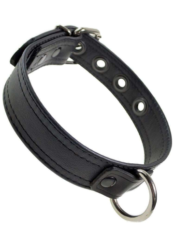 Mister S Leder Puppy Halsband - schwarz  2