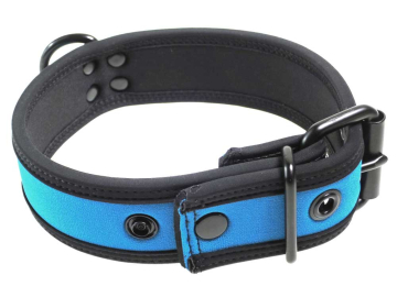 Mister S Neopren Puppy Halsband - aqua/schwarz  2