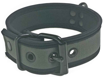 Mister S Neopren Puppy Halsband - grau/schwarz  2