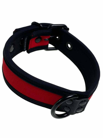 Mister S Neopren Puppy Halsband - rot / schwarz  2